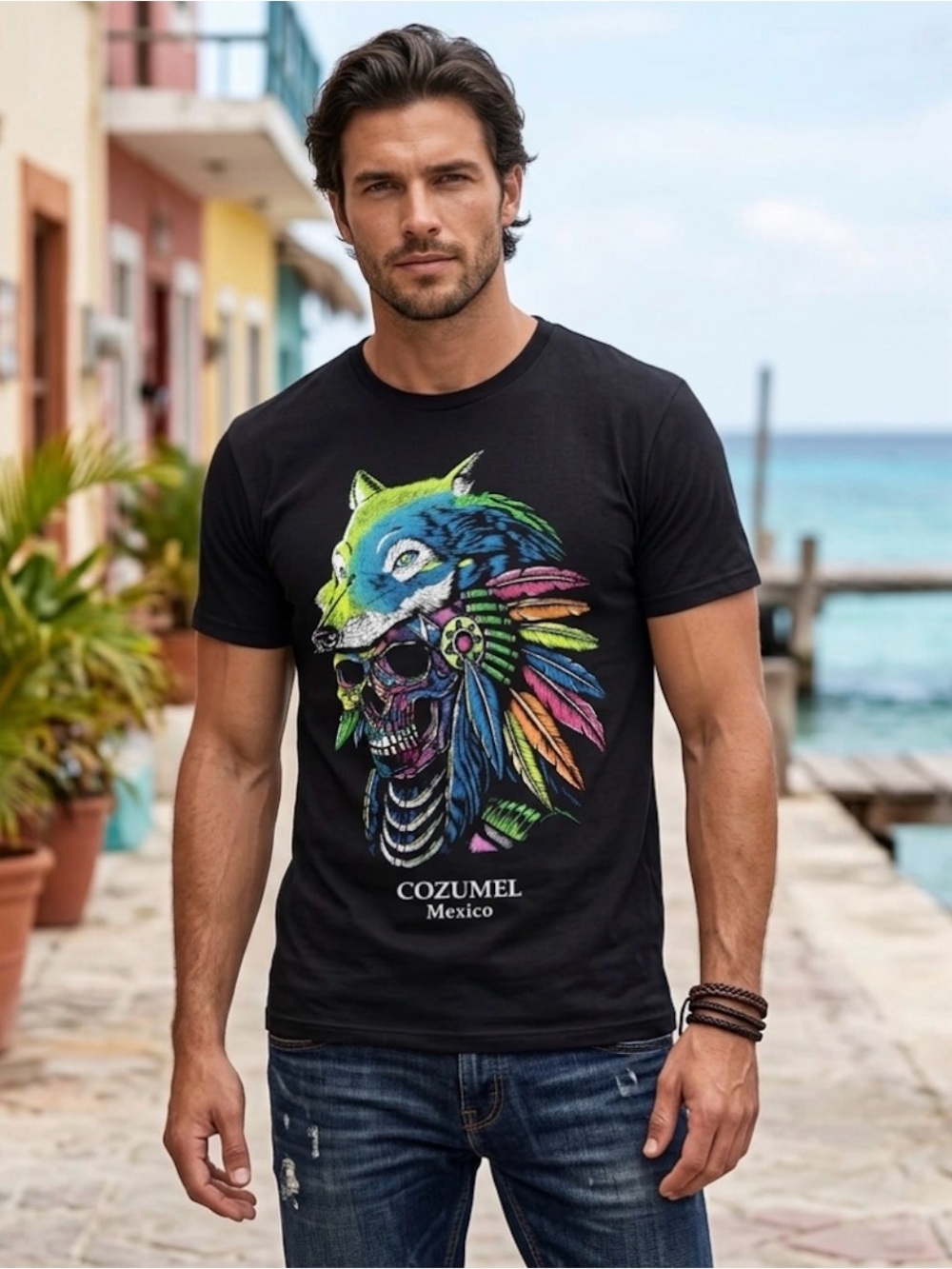 Black Graphic Tee - Men